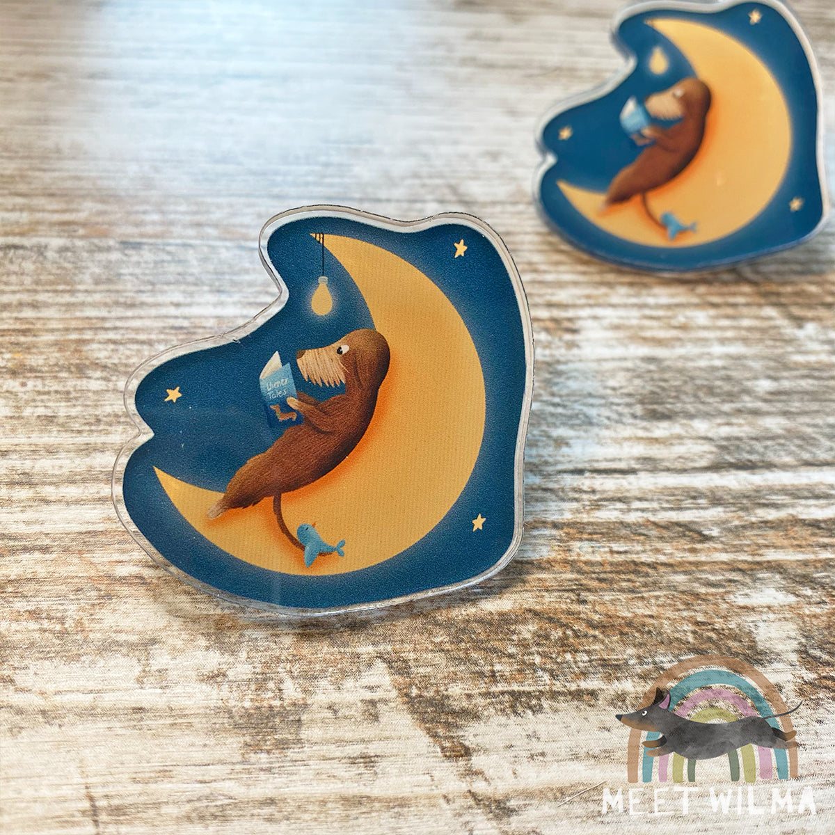 Acrylic Pin "Bookworm"