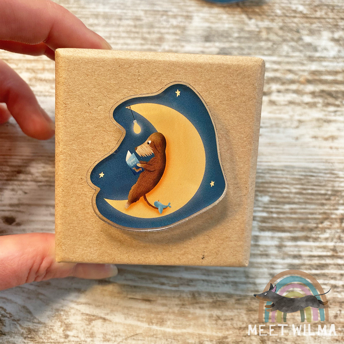 Acrylic Pin "Bookworm"