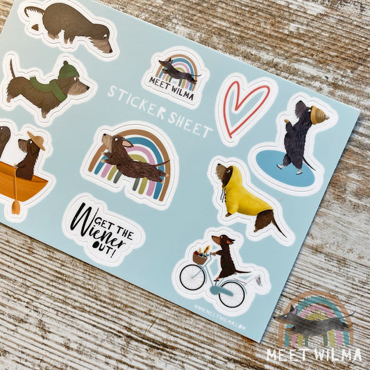 Sticker Sheet "Meet Wilma" Wire-Haired Version