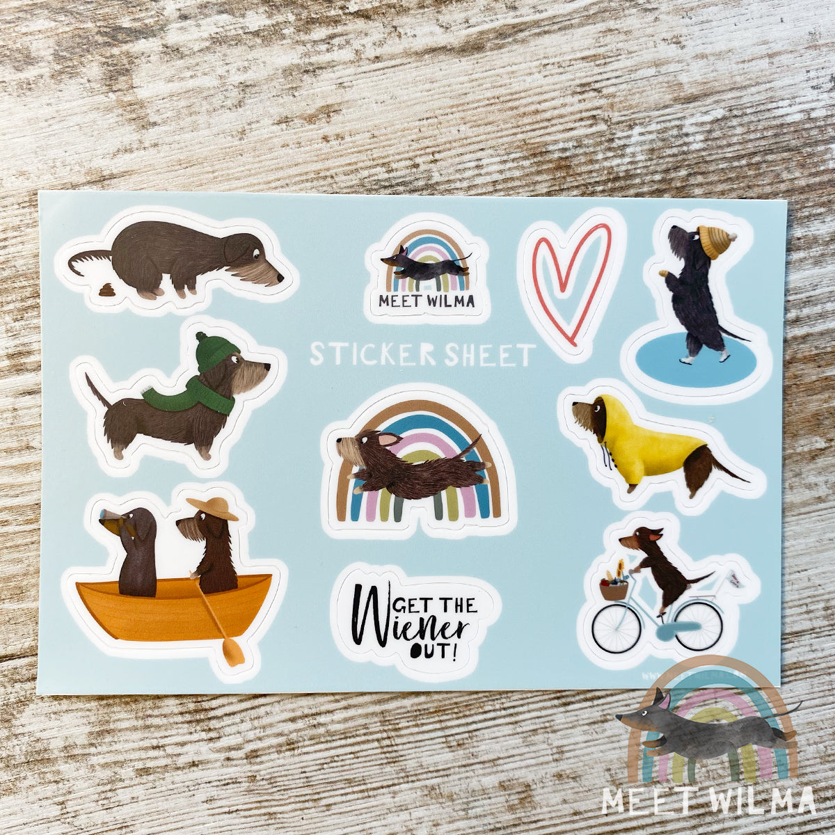 Sticker Sheet "Meet Wilma" Wire-Haired Version