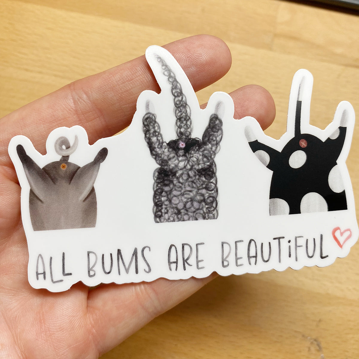 Sticker "All Bums Are Beautiful"