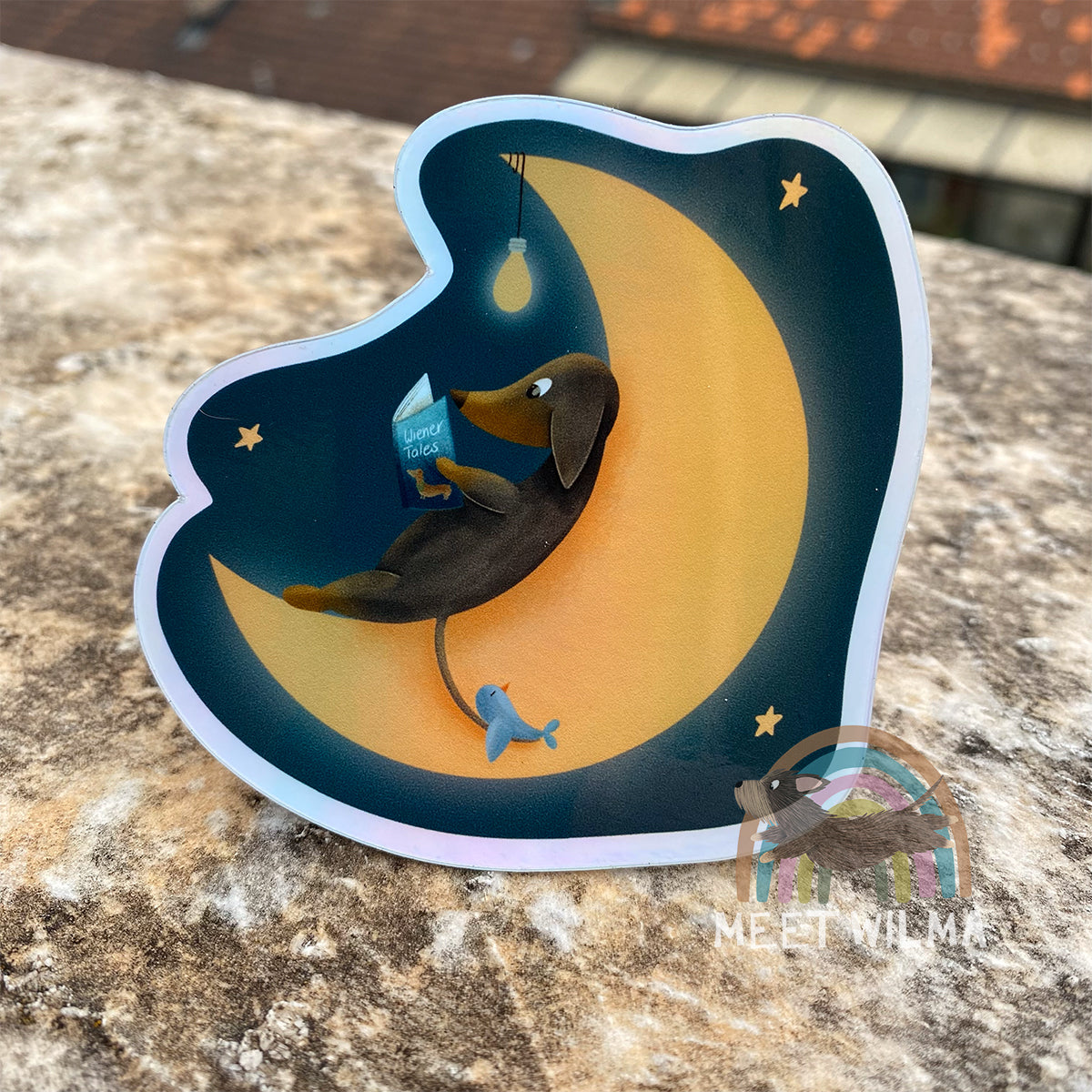 Holographic Sticker "Bookworm"