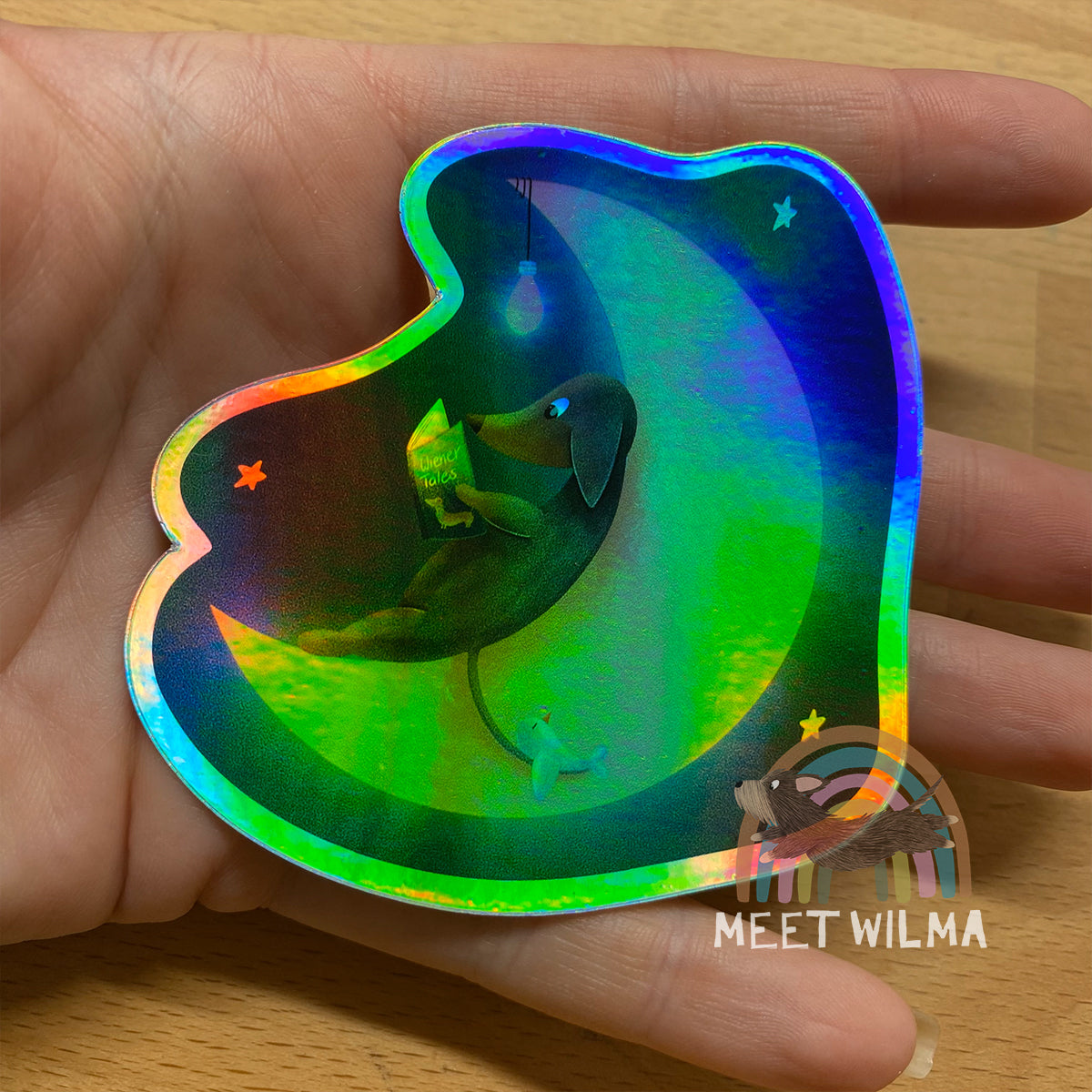 Holographic Sticker "Bookworm"