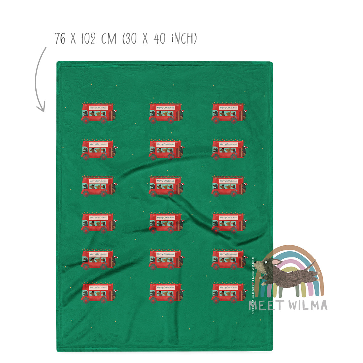 Fleece Blanket "Jolly Bus"