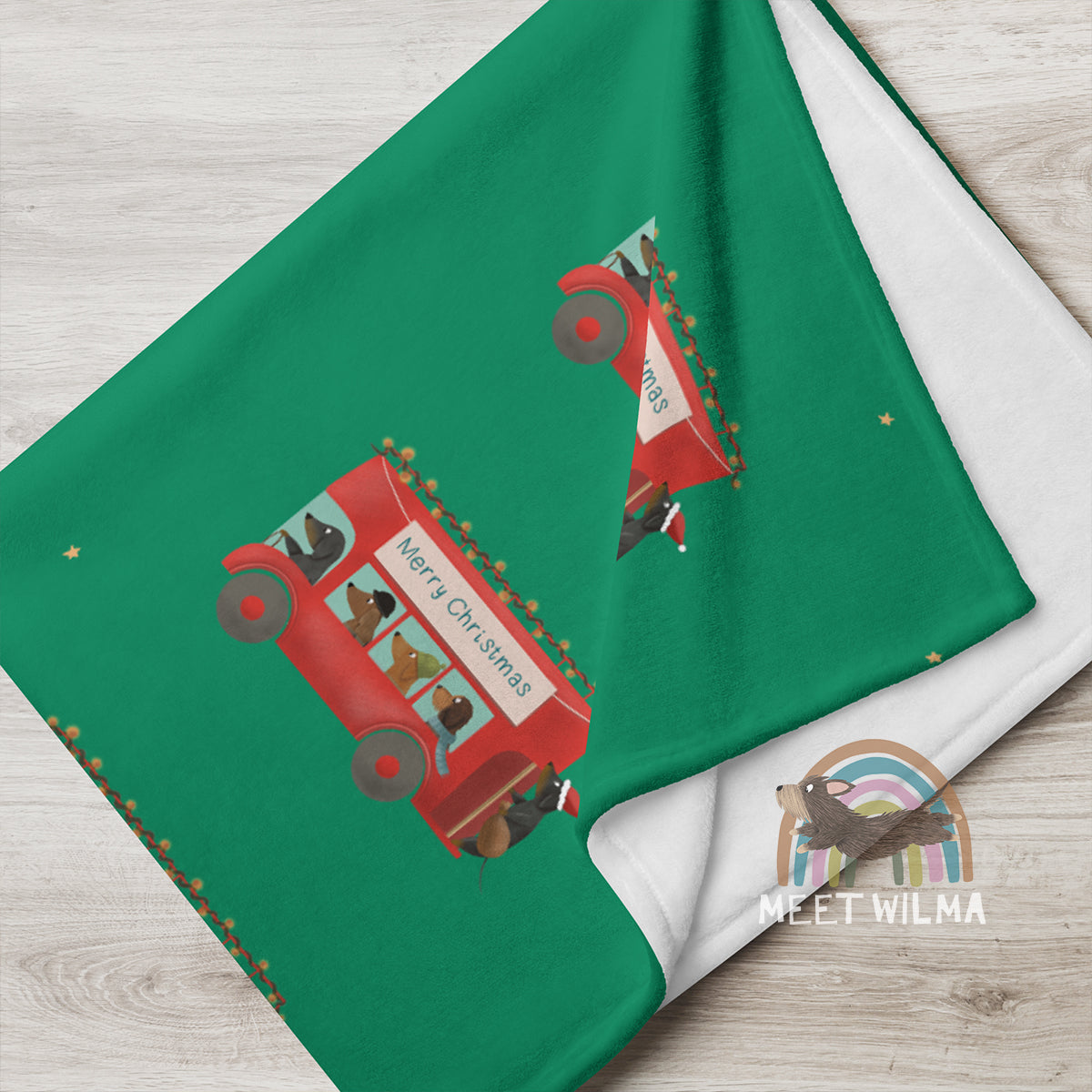 Fleece Blanket "Jolly Bus"