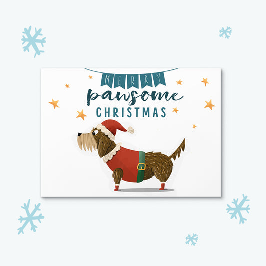 Christmas Card "Merry pawsome Christmas"