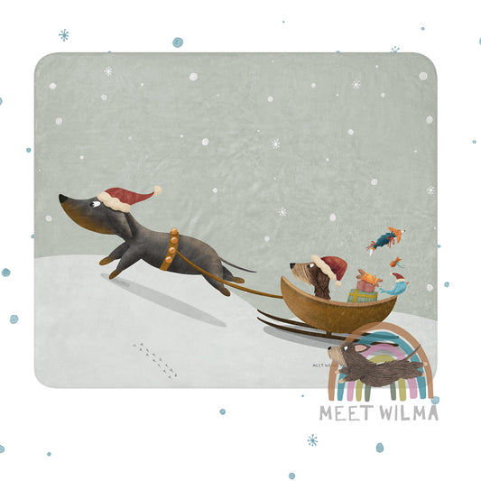 Sherpa Blanket "Christmas Rush"