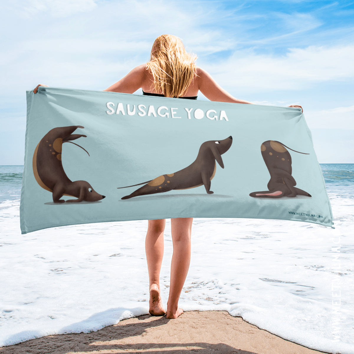 Towel "Sausage Yoga"