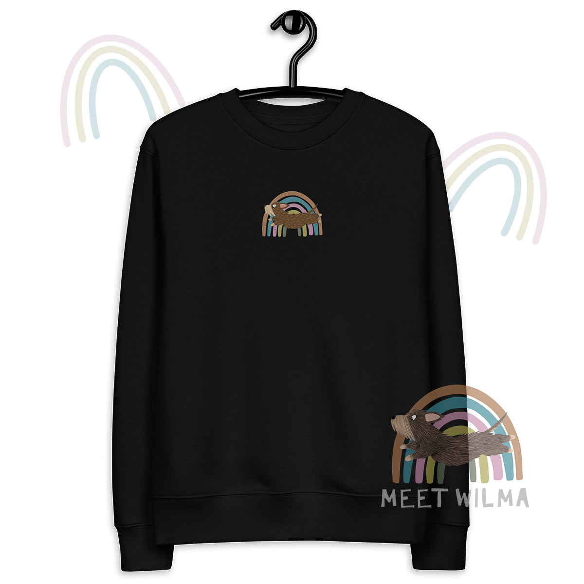 Organic Sweatshirt "Rainbow" - Embroidery 🧵