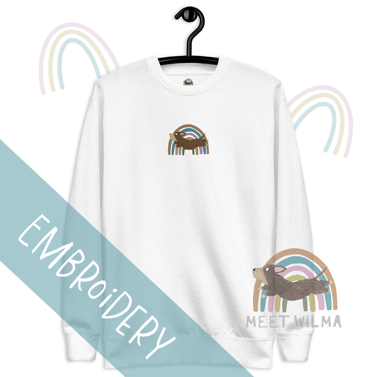 Unisex Sweatshirt "Rainbow" - Embroidery 🧵