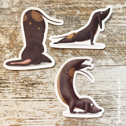 Sticker "Sausage Yoga Poses"