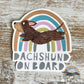 Car Sticker "Dachshund on board"