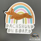 Car Sticker "Dachshund on board"
