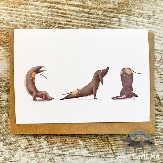 Greeting Card "Sausage Yoga"