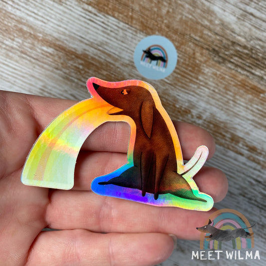 Holographic Sticker "Rainbow Puke"